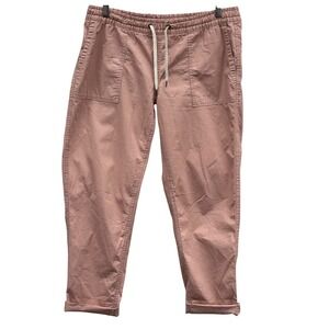 Vuori Vintage Ripstop Pants Women Medium Pink EUC VW450 Cotton Stretch Tapered